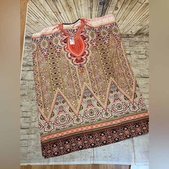 NWT gypsy blu multiple colors,printed maxi kaftan one size fits all - Picture 5 of 14